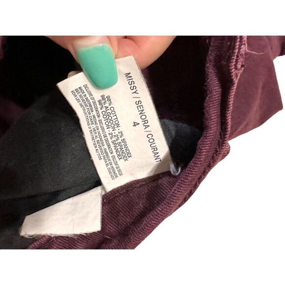 Gloria Vanderbilt maroon Amanda jeans size 4 - Picture 4 of 5